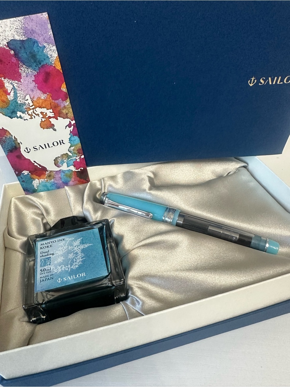 Sailor PG Slim Manyo Moss Fountain Pen, Special Edition Fine Nib